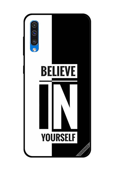 Covernex غطاء حماية لهاتف سامسونج جالكسي A50 - ثق بنفسك - أسود وأبيض
