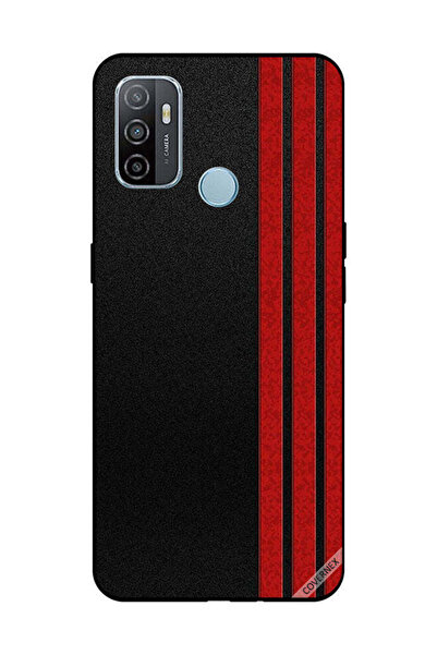 Covernex غطاء حماية لهاتف OPPO A53/A53S بثلاثة خطوط عمودية حمراء