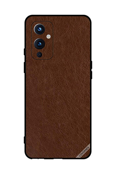 Covernex غطاء حماية لهاتف OnePlus 9 بنمط جلدي بني داكن