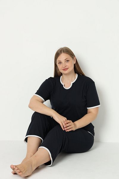 FAMES PİJAMA SUMMER PLUS SIZE PAJAMA SET