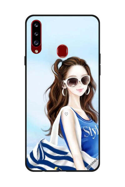 Covernex غطاء حماية لهاتف سامسونج جالاكسي A20s - نمط قميص أزرق