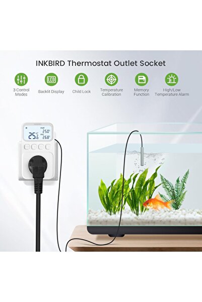 Inkbird Digital Thermostat Outlet Temperature Controller C226T - Backlit Display