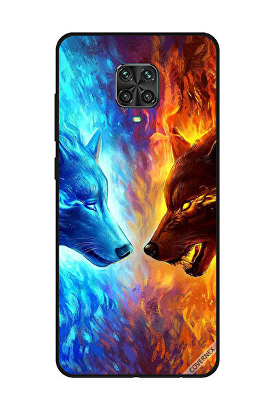 Covernex غطاء حماية لهاتف شاومي ريدمي نوت 9S/9 برو - ذئب الماء والنار