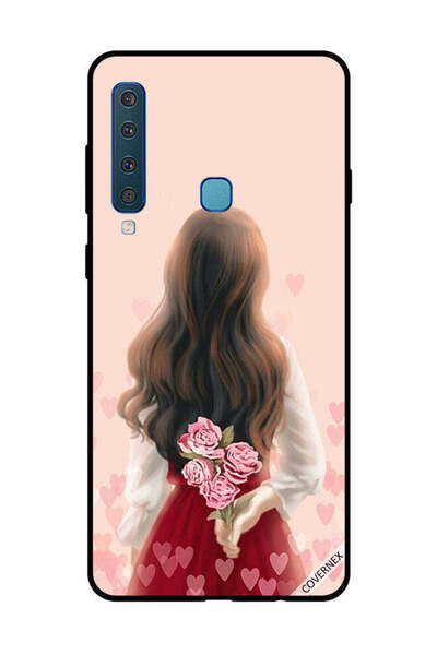 Covernex غطاء حماية لهاتف سامسونج جالاكسي A9 2018 - فتاة تخفي الزهور