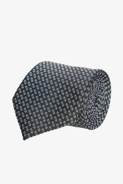 ALTINYILDIZ CLASSICS Men's Black-White Patterned Tie
