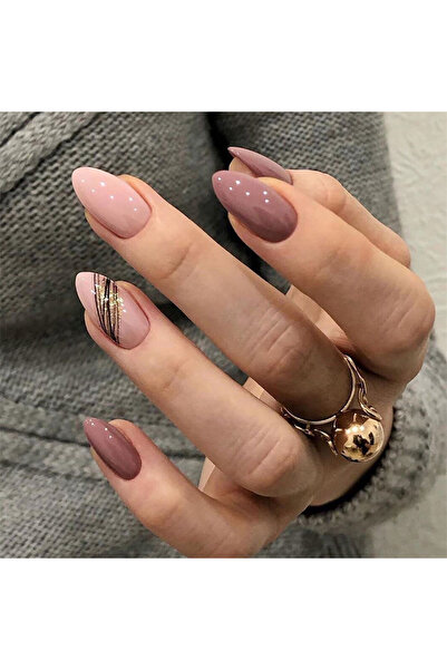 Choice PDJ1065-JP867 24 قطعة أظافر صناعية قابلة للارتداء على شكل راقصة باليه قابلة للإزالة أظافر صناعية نسائية