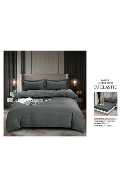 CHIRASO CHIRASO bedding set, DAMASK, ELASTIC sheet 180x200+25cm, Duvet sheet 200x230cm, 2 pillowcases