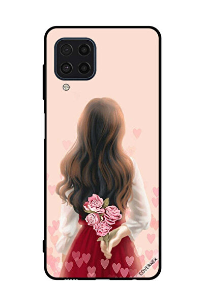 Covernex غطاء حماية لهاتف سامسونج جالاكسي M22 4G فتاة تخفي الزهور