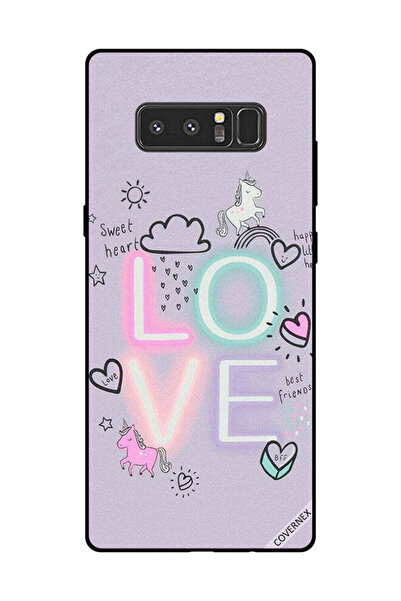 Covernex غطاء حماية لهاتف سامسونج جالاكسي نوت 8 - قلب حلو وحب وحيد القرن