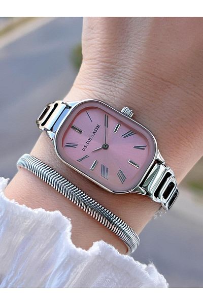 U.S. Polo Assn. U.S.Polo Assn Steel Cord 3 Atm Water Resistant Women Wrist Watch+Bracelet Gift Uspa.2111.M02