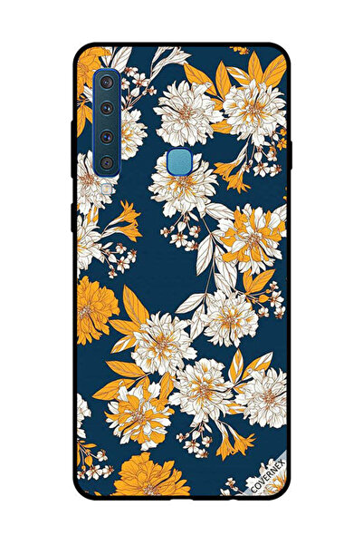 Covernex غطاء حماية لهاتف سامسونج جالاكسي A9 2018 بنقشة زهور وأوراق صفراء وبيضاء