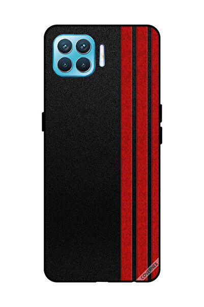 Covernex غطاء حماية لهاتف OPPO F17 Pro بثلاثة خطوط عمودية حمراء
