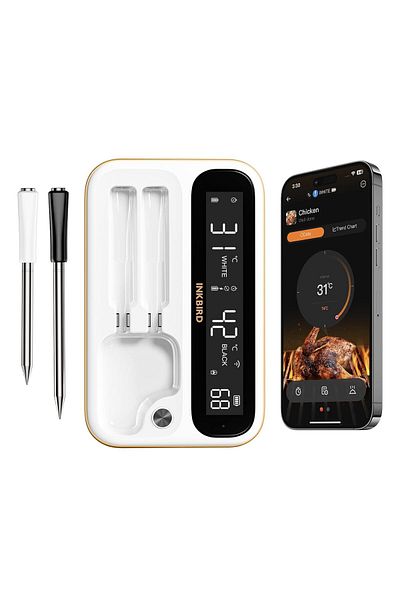 Inkbird مقياس حرارة الشواء اللاسلكي INT-12-BW WiFi 5G Bluetooth 5.4