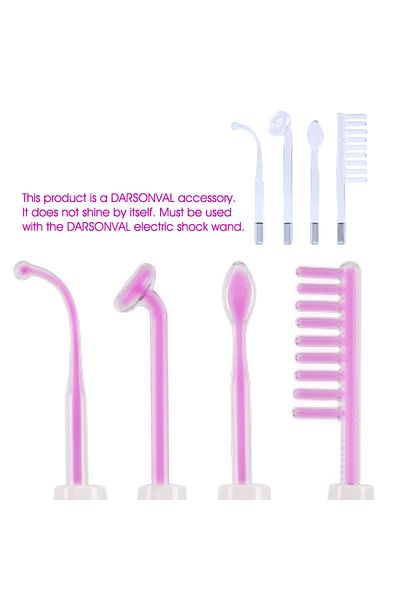 Choice Argon 4 pcs DARSONVAL 4Pcs High Frequency Facial Mushroom Electrode Nozzle Attachment Tubes Face Mas