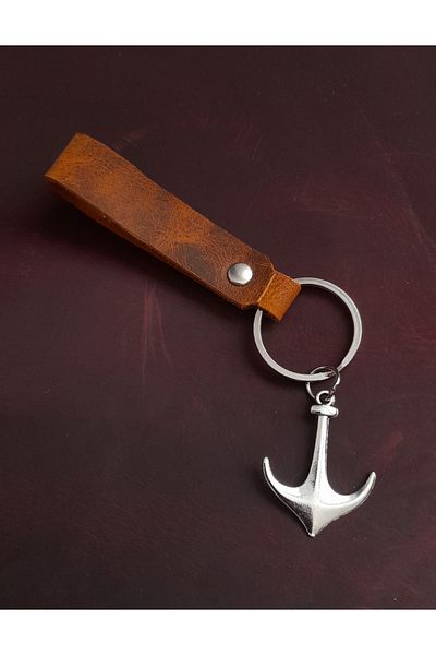 BSN Store Anchor Model Keychain ​​Hand Made Real Leather Keychain
