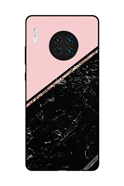 Covernex Protective Case Cover For Huawei Mate 30 Black Marble & Golden Strip