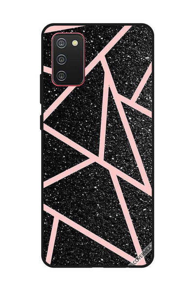 Covernex غطاء حماية لهاتف سامسونج جالاكسي A02s/F02s أسود لامع بنقشة مسارات ور...