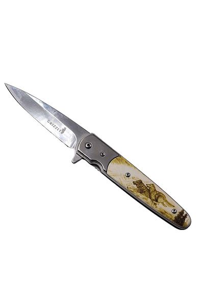 dalimag Manual Opening Knife, Steel Blade, Belt Attachment System, Wolf Model, 20 cm, Dalimag