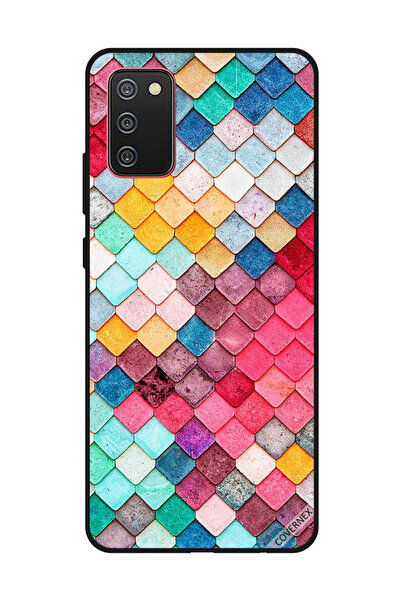 Covernex غطاء حماية لهاتف سامسونج جالاكسي A02s/F02s بنمط مربع ماسي