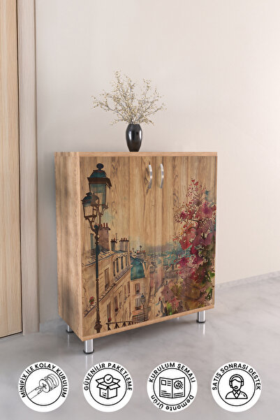 hediye kapında Dream Alley 4 Raflı Çok Amaçlı Ayakkabı Dolabı Antre Hol Ayakk...