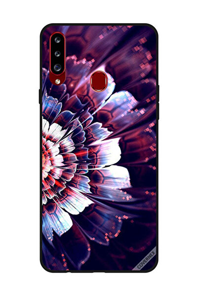 Covernex غطاء حماية لهاتف سامسونج جالاكسي A20s مع زهرة كبيرة منعكسة على الجان...