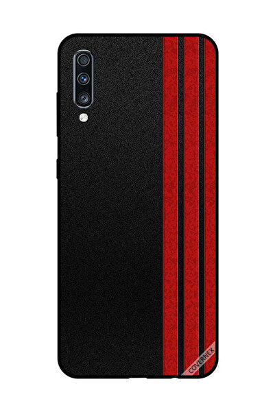 Covernex غطاء حماية لهاتف سامسونج جالاكسي A70 بثلاثة خطوط عمودية حمراء