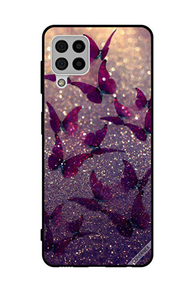 Covernex غطاء حماية لهاتف سامسونج جالاكسي A22 4G بنقشة فراشات لامعة