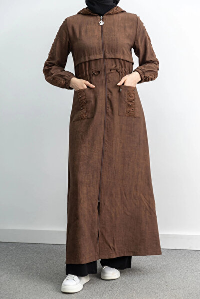 Letafet BÜZGÜ DETAYLI İNCİLİ SPOR FERACE - KAHVE