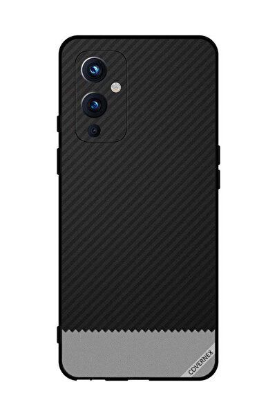 Covernex غطاء حماية لهاتف OnePlus 9 بنمط خطوط سوداء ورمادية