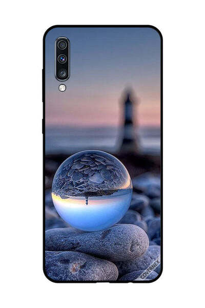 Covernex غطاء حماية لهاتف سامسونج جالاكسي A70، تصوير رائع للطبيعة في زجاج دائري