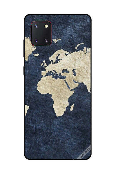 Covernex غطاء حماية لهاتف سامسونج جالاكسي نوت 10 لايت بنمط خريطة على الجينز