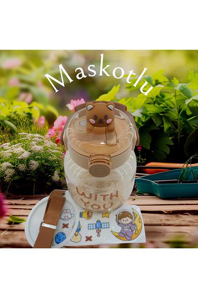 Relaxion , Imported Luxury Brown Flask/Bottle with Mascot, Gift, Neck Hanger 1100 ml (450)