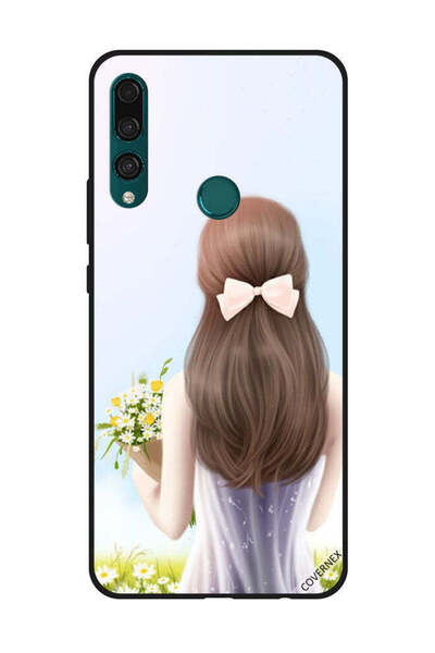 Covernex غطاء حماية لهاتف هواوي Y9 Prime 2019، فتاة جميلة تحمل الزهور