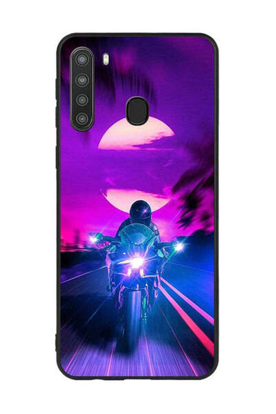 Covernex غطاء حماية لهاتف سامسونج جالاكسي A21 راكب الدراجة النارية يترك القمر...