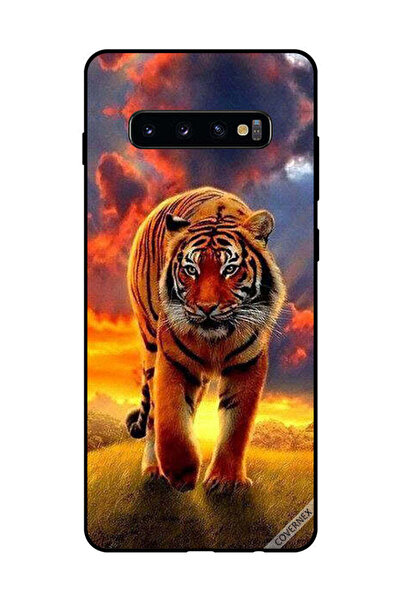 Covernex غطاء حماية لهاتف سامسونج جالاكسي S10 بلس بنقشة جلد النمر