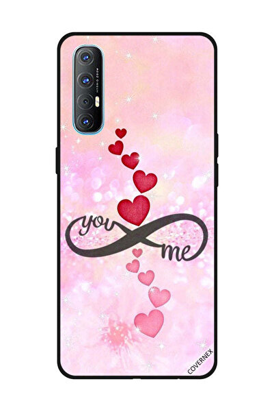Covernex غطاء حماية لهاتف OPPO Reno 3 Pro قلوب حمراء ووردية أنت إنفينيتي مي