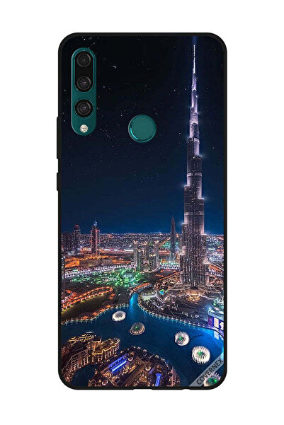 Covernex غطاء حماية لهاتف هواوي Y9 Prime 2019 منظر ليلي لوسط المدينة