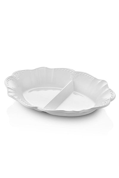 The Mia Grande Serving Plate White 41x32 cm