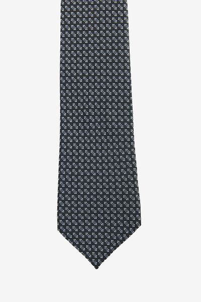ALTINYILDIZ CLASSICS Men's Black-White Patterned Tie