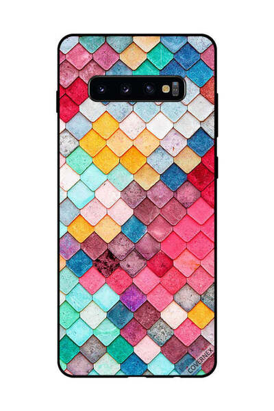 Covernex غطاء حماية لهاتف سامسونج جالاكسي S10 بلس بنمط مربع ماسي