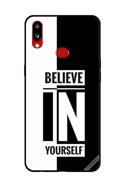 Covernex غطاء حماية لهاتف سامسونج جالكسي A10s - ثق بنفسك - أسود وأبيض