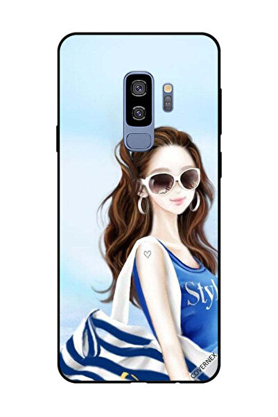 Covernex غطاء حماية لهاتف سامسونج جالاكسي S9 بلس - نمط قميص أزرق