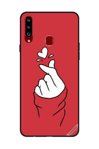 Covernex غطاء حماية لهاتف سامسونج جالاكسي A20s سناب لوف أحمر
