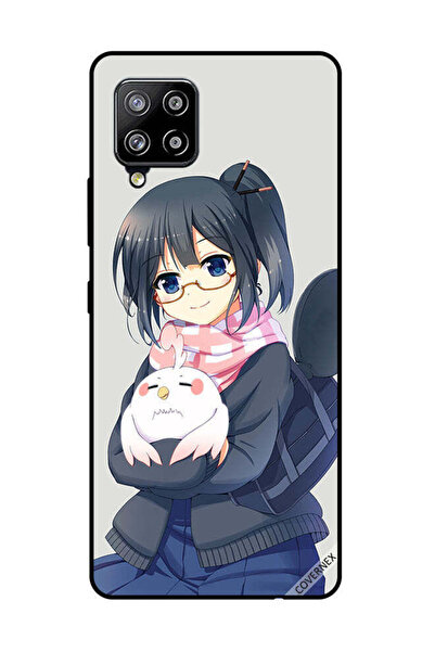 Covernex غطاء حماية لهاتف سامسونج جالاكسي M42 5G فتاة تحمل حيوانًا أليفًا