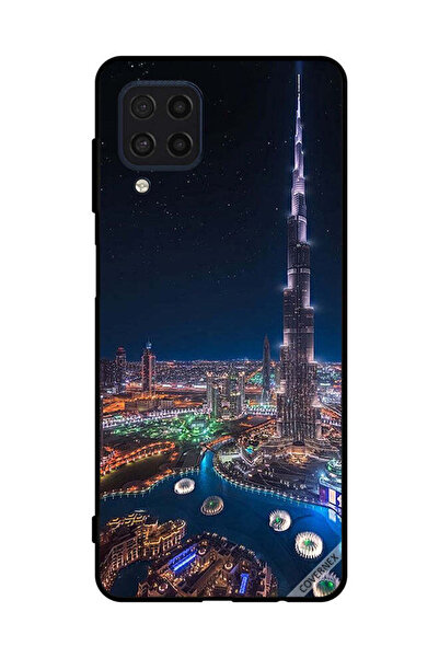 Covernex غطاء حماية لهاتف سامسونج جالاكسي F22 4G منظر ليلي لوسط المدينة