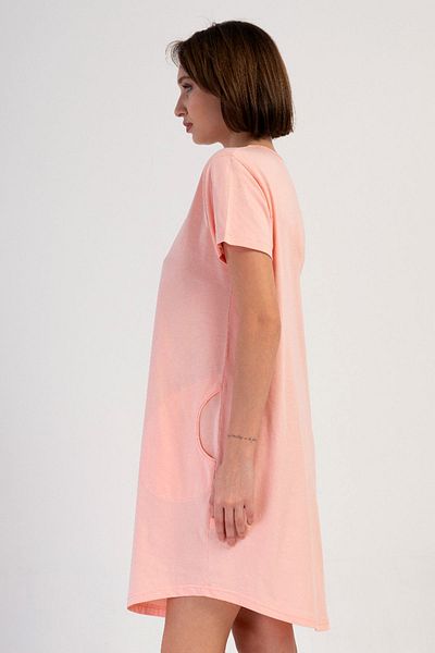 VİENETTA Cotton Women's Plus Size Short Sleeve Nightdress , 410062