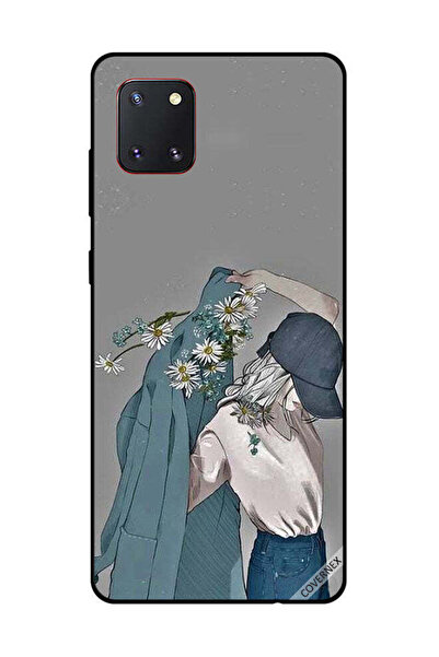 Covernex غطاء حماية لهاتف سامسونج جالكسي نوت 10 لايت، فتاة ترتدي معطفًا مزهرًا
