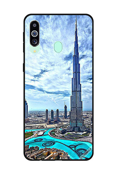 Covernex غطاء حماية لهاتف سامسونج جالاكسي M40/A60 - برج خليفة - غيوم تلامس ال...