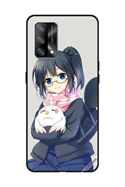 Covernex غطاء حماية لهاتف OPPO A74/F19 4G فتاة تحمل حيوانًا أليفًا