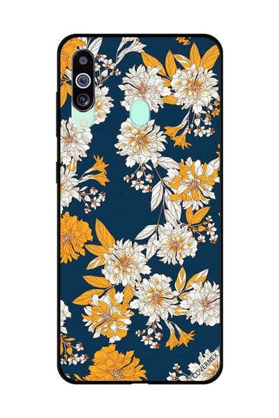 Covernex غطاء حماية لهاتف سامسونج جالاكسي M40 بنقشة زهور وأوراق صفراء وبيضاء